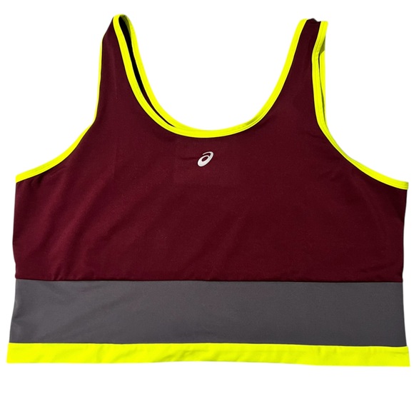 ASICS Women's new‎ strong repurposed tank top workout athletic burgundy size XL - Picture 1 of 7